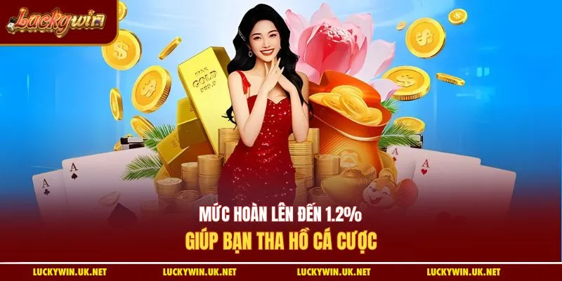 Mức hoàn lên đến 1.2% giúp bạn tha hồ cá cược